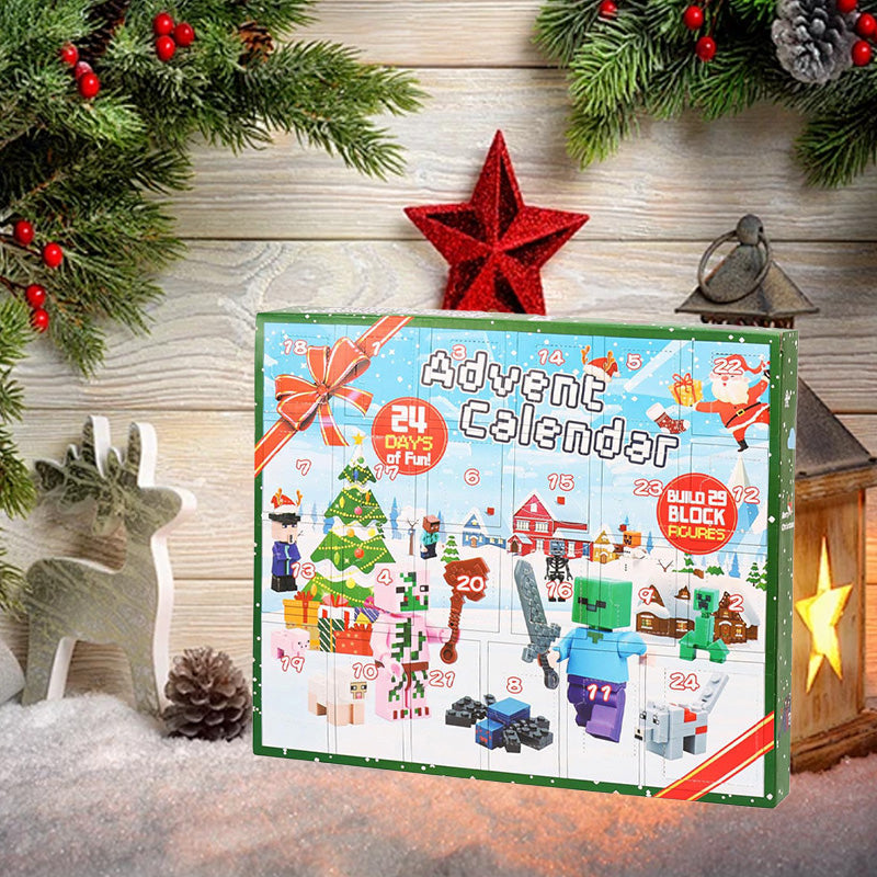 Christmas Advent Calendar Surprise Building Block Set – 24-Day Countdown Toy for Kids-toys & gifts-Unique Casa-Unique Casa