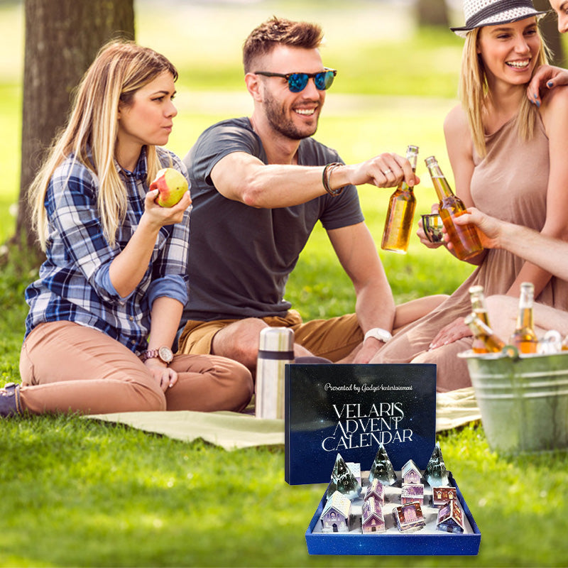 Christmas Countdown Calendar with Jewelry & Accessories – Festive Village Advent Box-Advent Calendar-Unique Casa-Unique Casa