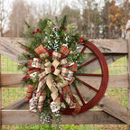 Christmas Door Wreath - Elegant Holiday Flower Ring for Festive Decor 4