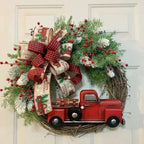 Christmas Door Wreath - Elegant Holiday Flower Ring for Festive Decor 6