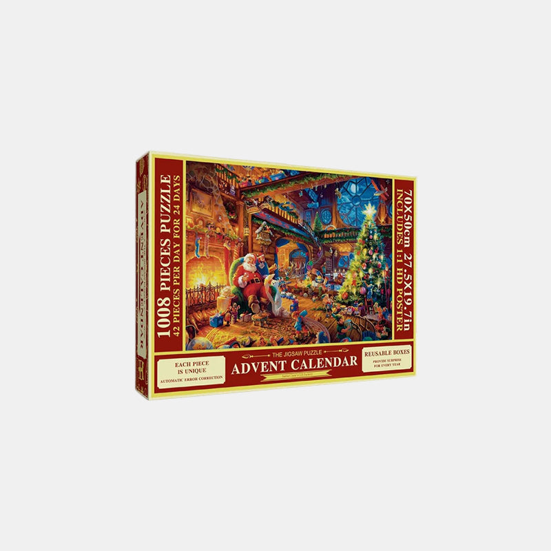Christmas Puzzle Advent Calendar – 1008 Pieces with Daily Festive Fun 0