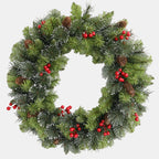 Christmas Wreath with Lights – Elegant Door Decor for Holiday Celebrations 0