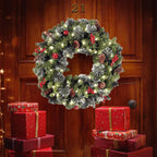 Christmas Wreath with Lights – Elegant Door Decor for Holiday Celebrations 3