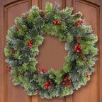 Christmas Wreath with Lights – Elegant Door Decor for Holiday Celebrations 4