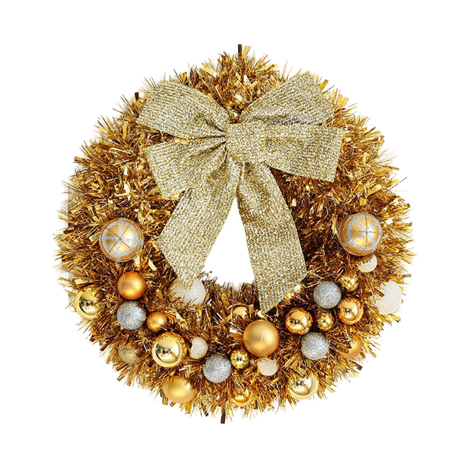 Christmas Wreath with Ornaments and Sparkling Bow – Festive Door Decor 1
