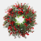 Christmas Wreath with Red Berries – Eucalyptus Door Decor for Holidays 0