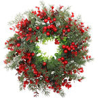 Christmas Wreath with Red Berries – Eucalyptus Door Decor for Holidays 1