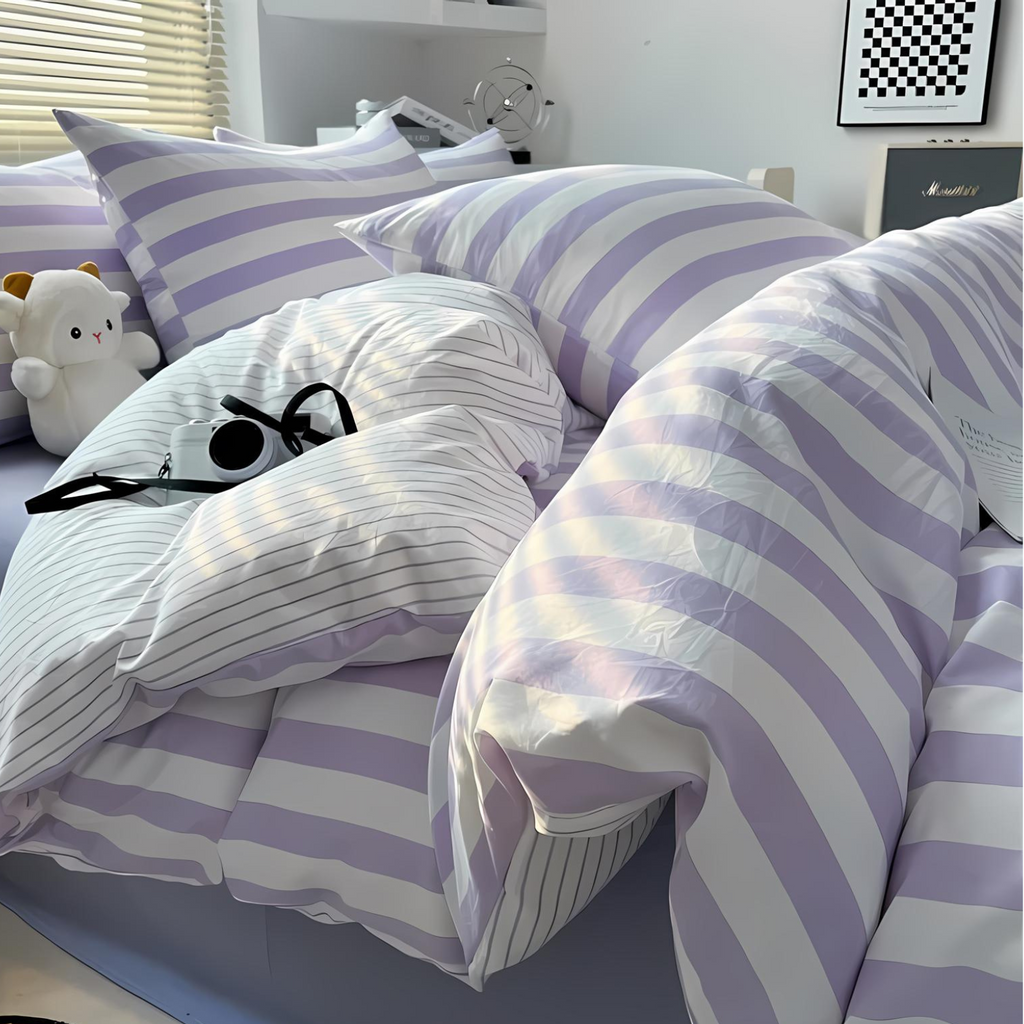 Classic Striped Bedding Set – Elegant Duvet Covers for All Bed Sizes 7