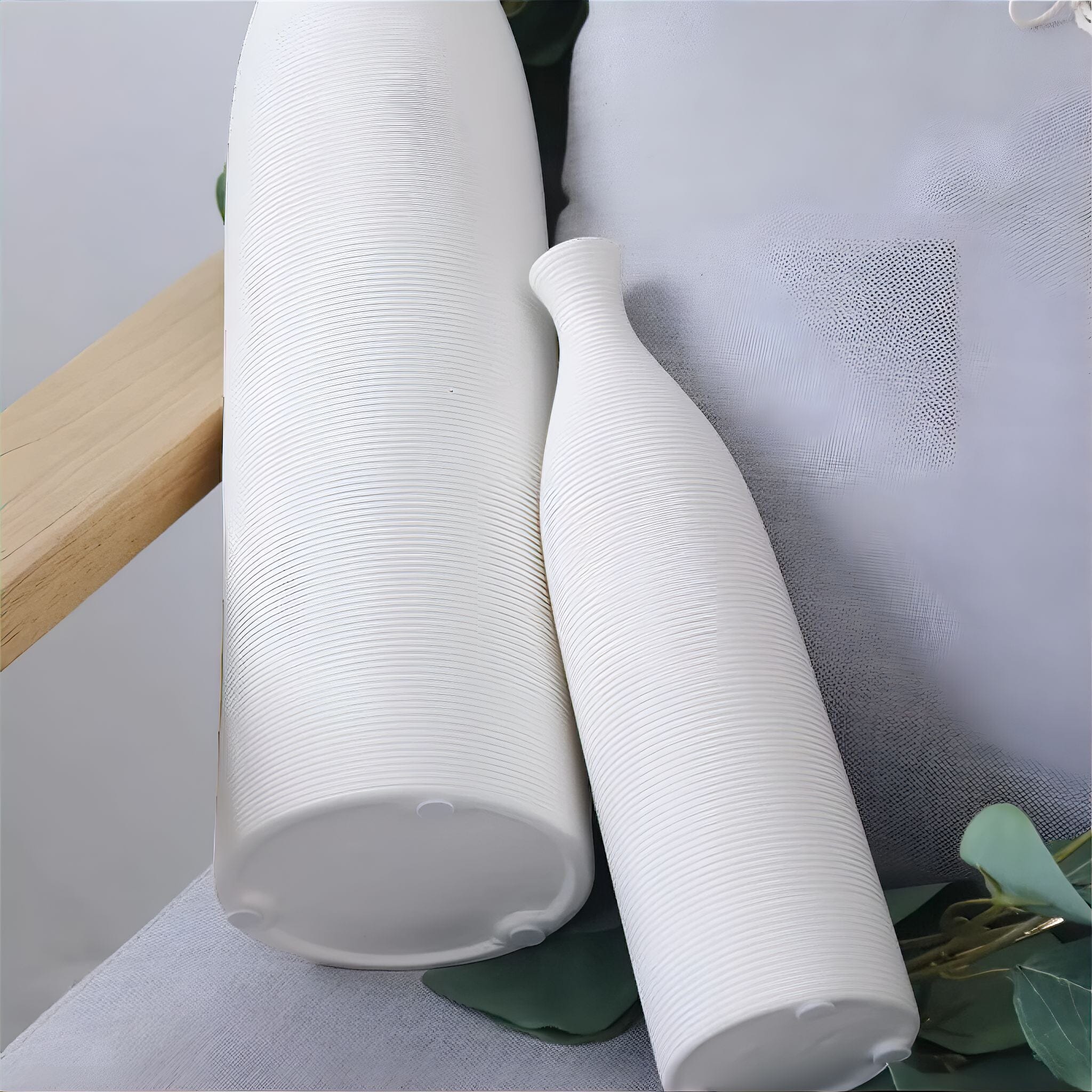 Clear Glass Tall Vase – Contemporary Decorative Flower Vase for Home 4