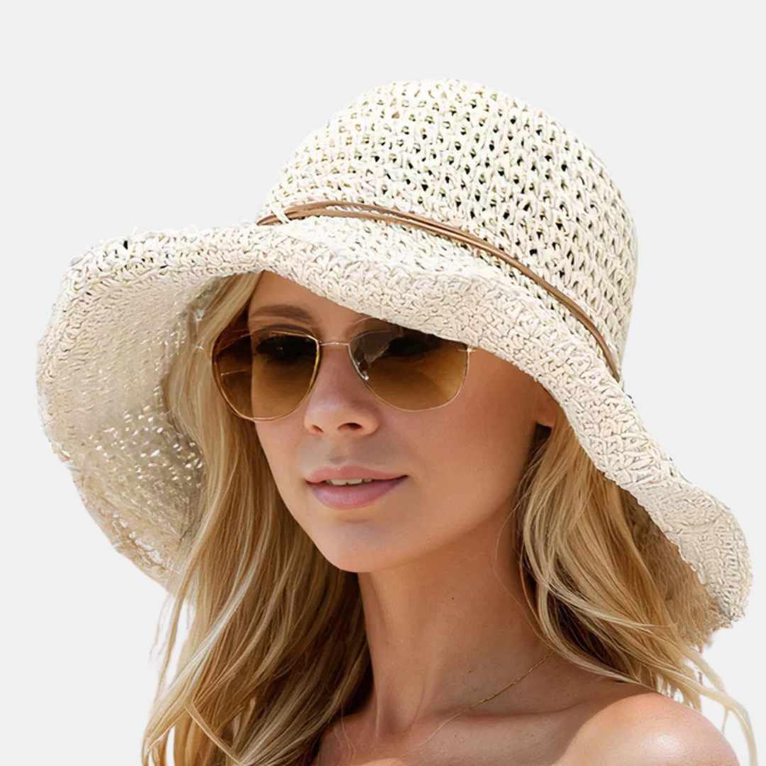 Collapsible Summer Hat With Wide Shade For Portable And Sun-Safe Style