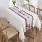 Colorful Christmas Table Runner – Festive Polyester-Cotton Holiday Decor 2