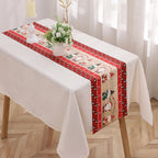 Colorful Christmas Table Runner – Festive Polyester-Cotton Holiday Decor 7