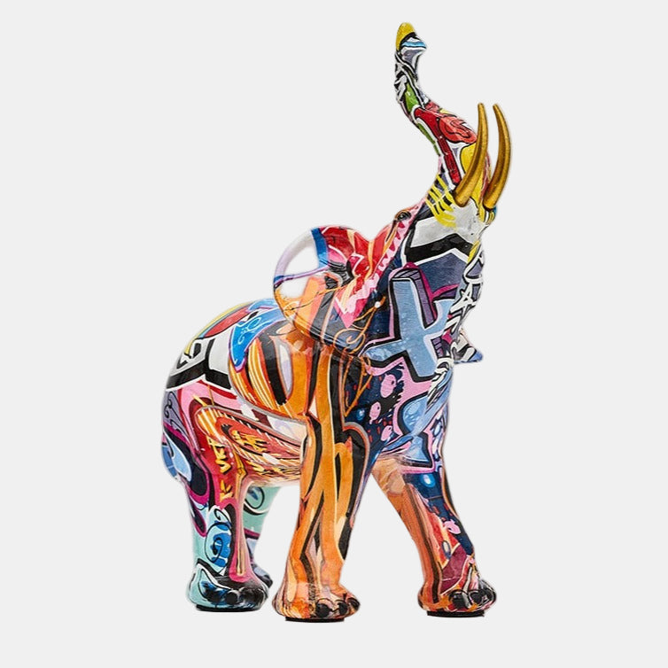 Colorful Elephant Statue – Unique Nordic Animal Decor for Home Accent 0