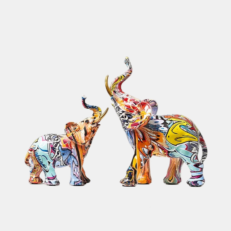 Colorful Elephant Statue – Unique Nordic Animal Decor for Home Accent 3