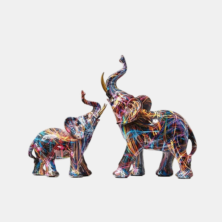 Colorful Elephant Statue – Unique Nordic Animal Decor for Home Accent 5