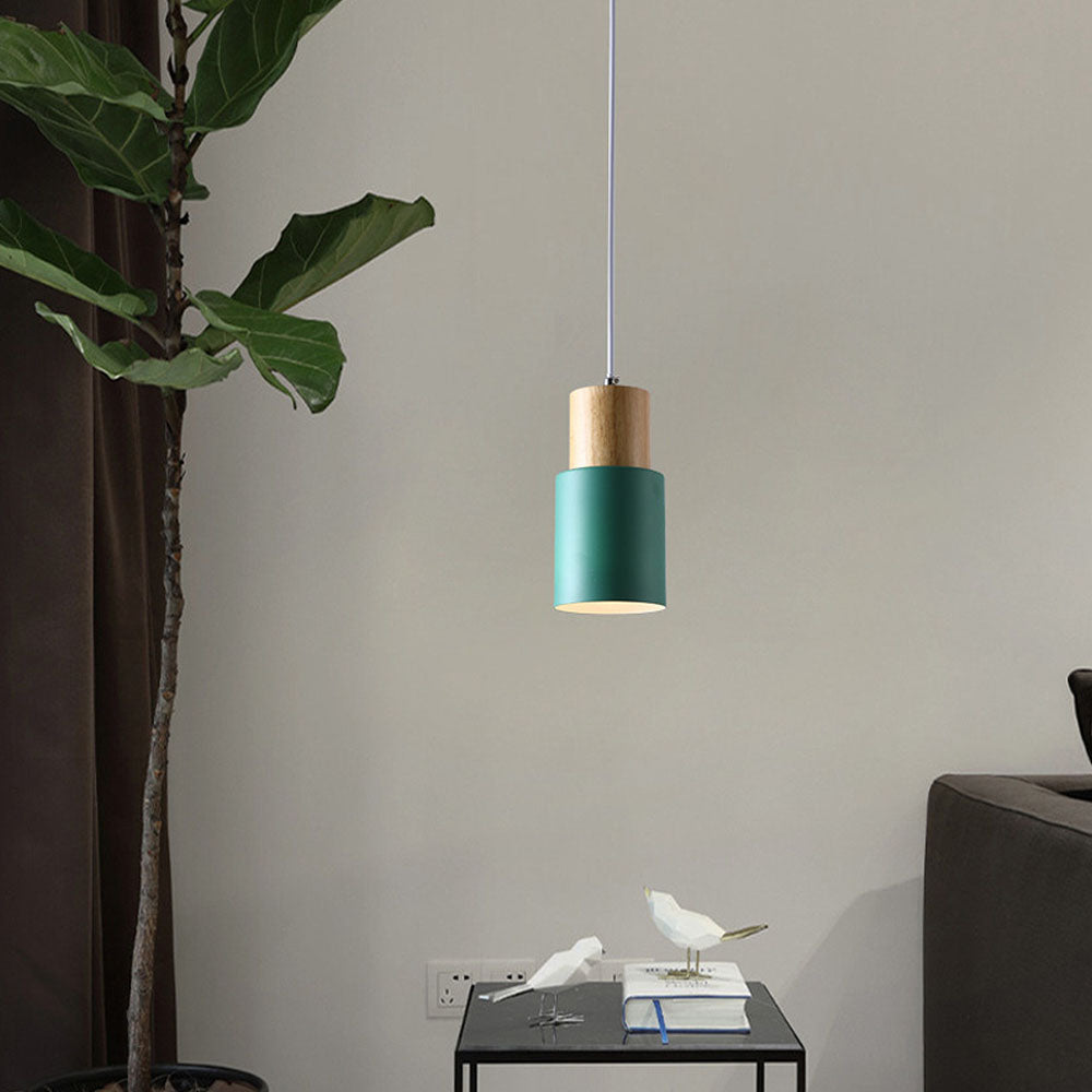 Colorful Macaron Pendant Light – Modern Cylinder Kitchen Lighting Fixture 9