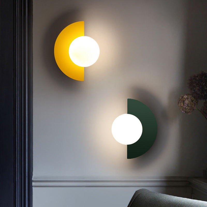 Colorful Modern Wall Sconce – Minimalist Glass Wall Lighting for Living Room 3