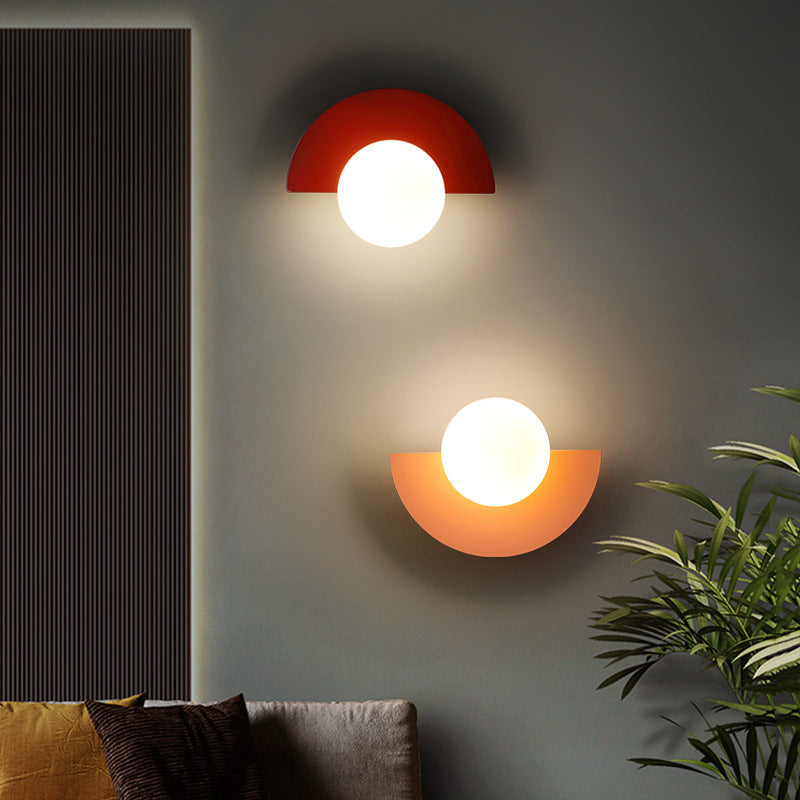 Colorful Modern Wall Sconce – Minimalist Glass Wall Lighting for Living Room 2