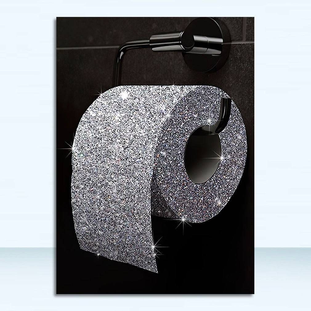 Colorful Toilet Wall Art Canvas Prints – Unique Waterproof Decor for Restroom 0