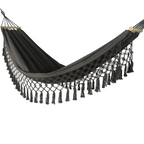 Comfortable Boho Cotton Hammock – Indoor & Outdoor Use for Garden and Camping 7
