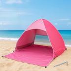Compact Pop Up Beach Tent with UV Protection – Easy Setup for 2 People-Tents-Unique Casa-Pink-Unique Casa