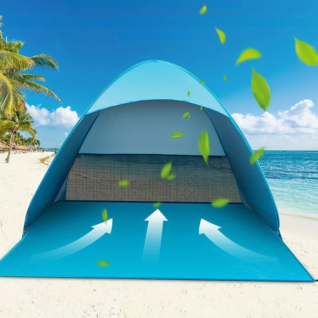 Compact Pop Up Beach Tent with UV Protection – Easy Setup for 2 People 7