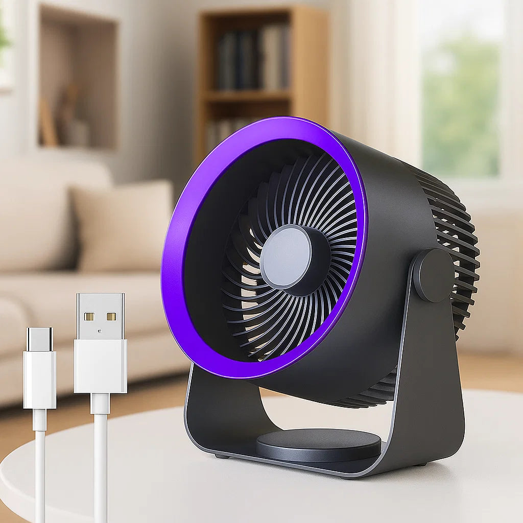 Compact USB Desk Fan – Quiet, Portable Cooling Solution for Home & Travel 2