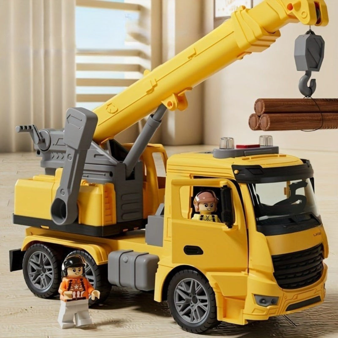 Construction Toy Truck Crane Vehicle – Realistic Crane Truck with Lights and Sounds-Construction Toy Set-Unique Casa-Unique Casa