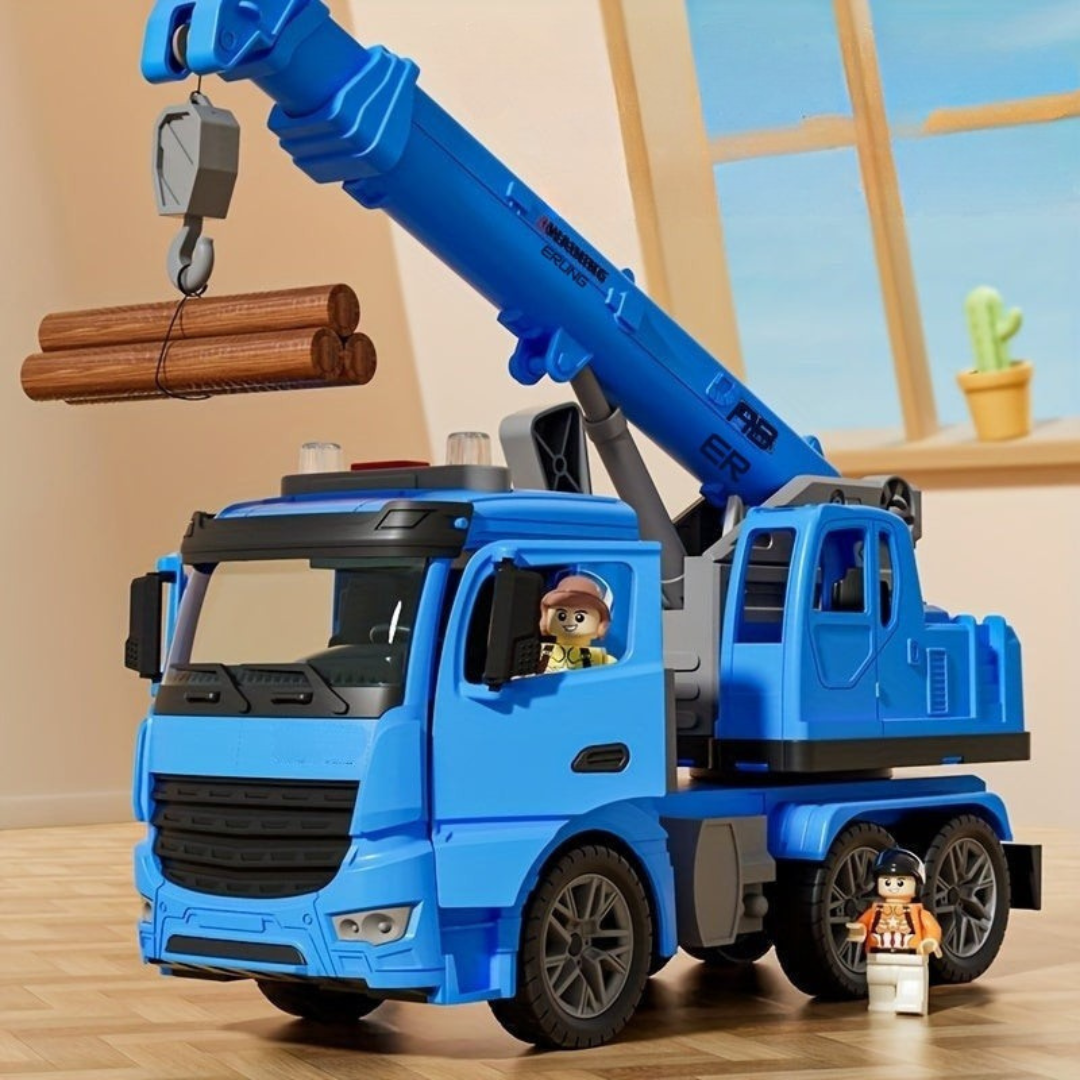 Construction Toy Truck Crane Vehicle – Realistic Crane Truck with Lights and Sounds-Construction Toy Set-Unique Casa-Unique Casa