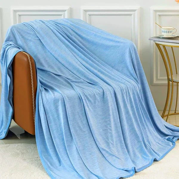 Cooling Blanket for Hot Sleepers – Reversible Summer Comfort Duvet-Blanket-Unique Casa-Blue-Unique Casa