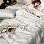 Cooling Blanket with Ice Silk Fabric - Breathable Summer Sleep Solution 11