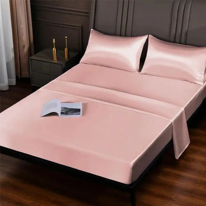 Cooling Ice-Silk Bed Set – Breathable Wrinkle-Free Bedding for Hot Sleepers-Bed Sheet Set-Unique Casa-Unique Casa
