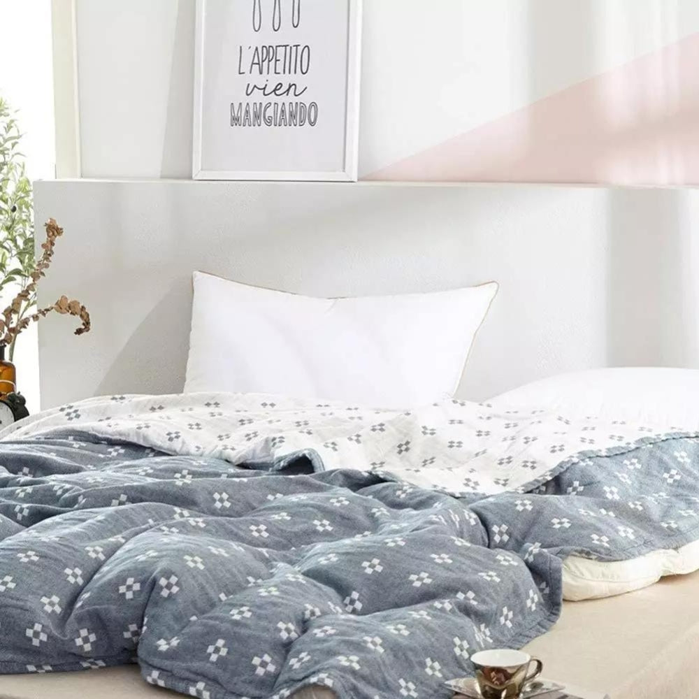 Cotton Throw Blanket with Geometric Design – Stylish All-Season Accent 5