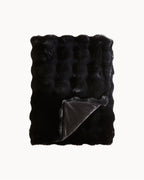 Cozy Fleece Plaid Blanket 110x150 cm – Soft & Sustainable Comfort-Blanket-Black-Unique Casa