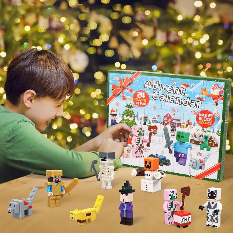 Creative Build Advent Calendar – 24-Day Christmas Countdown with 29 Fun Figures-toys & gifts-Unique Casa-Unique Casa