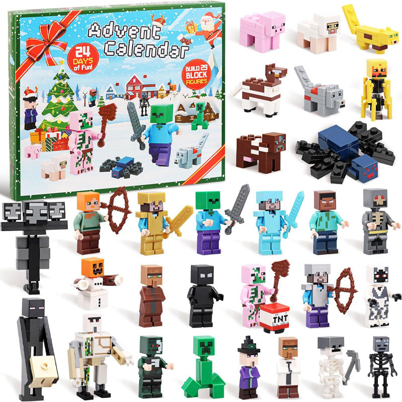 Creative Build Advent Calendar – 24-Day Christmas Countdown with 29 Fun Figures-toys & gifts-Unique Casa-Unique Casa