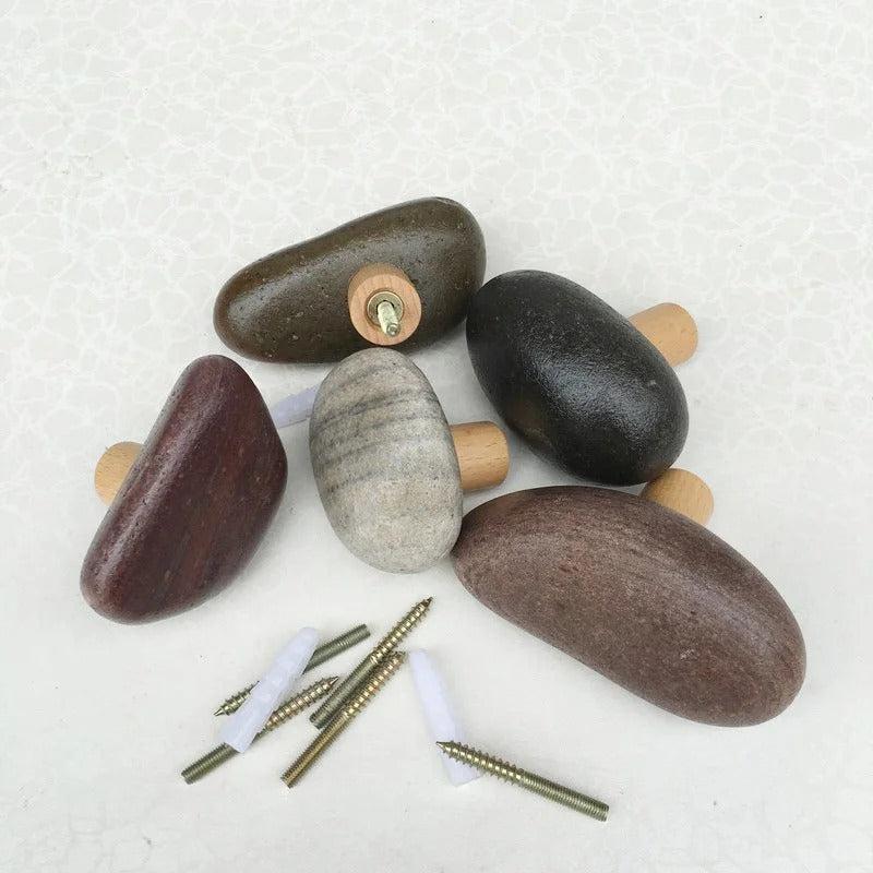 Creative Stone Wall Hooks Set – Modern Coat Hooks for Entryway Decor 3