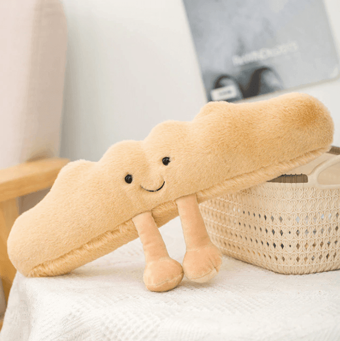 Cute Plush Cuddle Toy for Kids and Adults – Soft Adorable Stuffed Animal-Plush Cuddle Toy-Unique Casa-Baguette (32x9cm)-Unique Casa