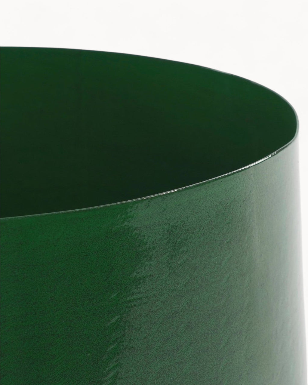 Dark Green Metal Flower Pot – 32 cm Industrial Style Planter-Plant Pot-Unique Casa