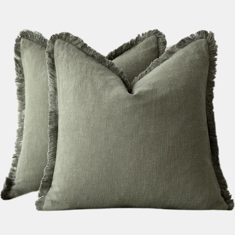Decorative Nordic Frill Cushion Covers for Elegant Living Spaces-Cushions-Unique Casa-Olive green-45*45cm-Unique Casa
