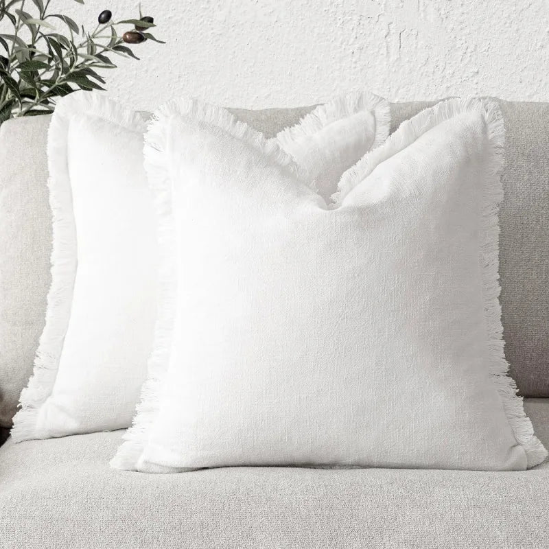 Decorative Nordic Frill Cushion Covers for Elegant Living Spaces-Cushions-Unique Casa-White-45*45cm-Unique Casa