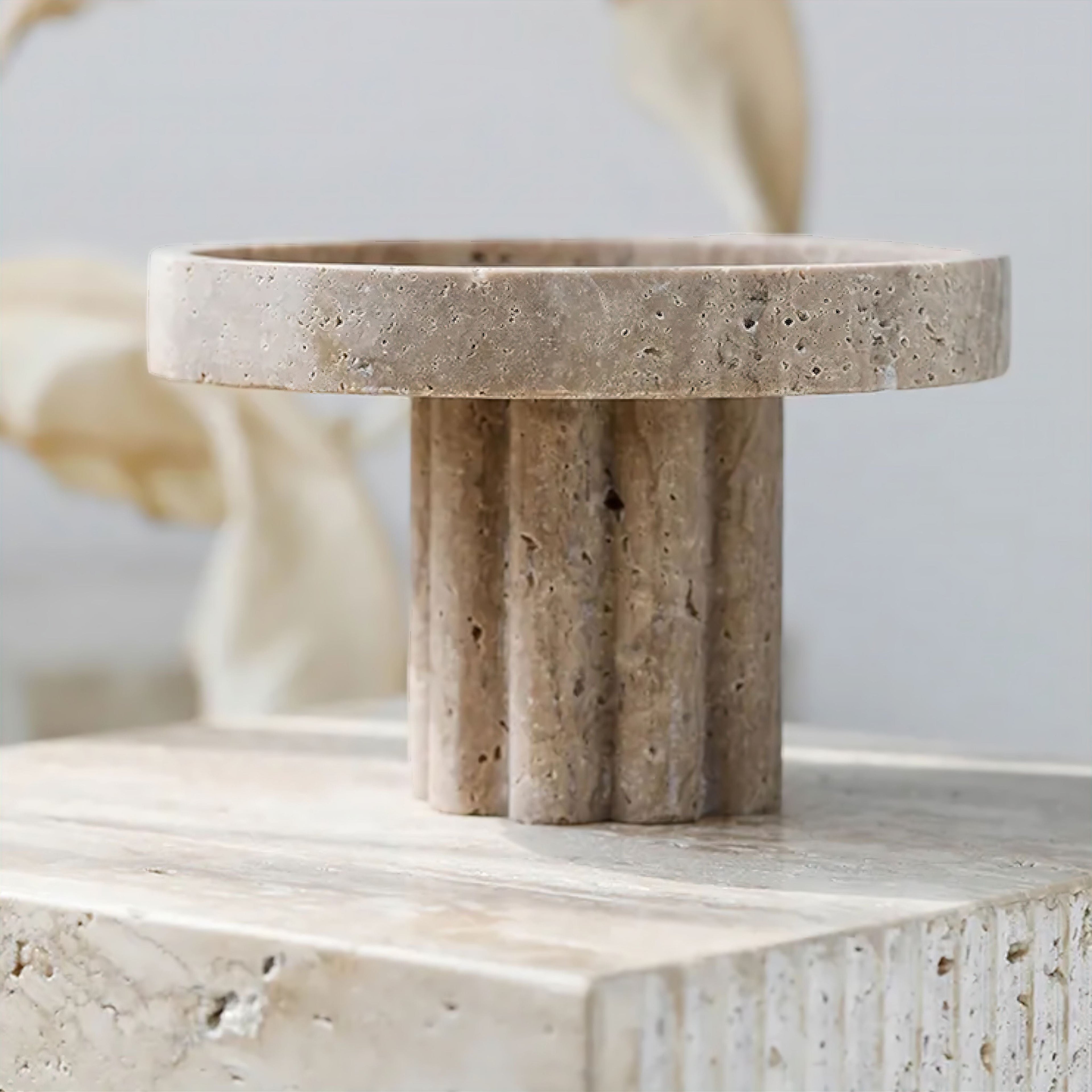 Decorative Tray in Elegant Travertine – Stylish Organizer for Home Decor 3