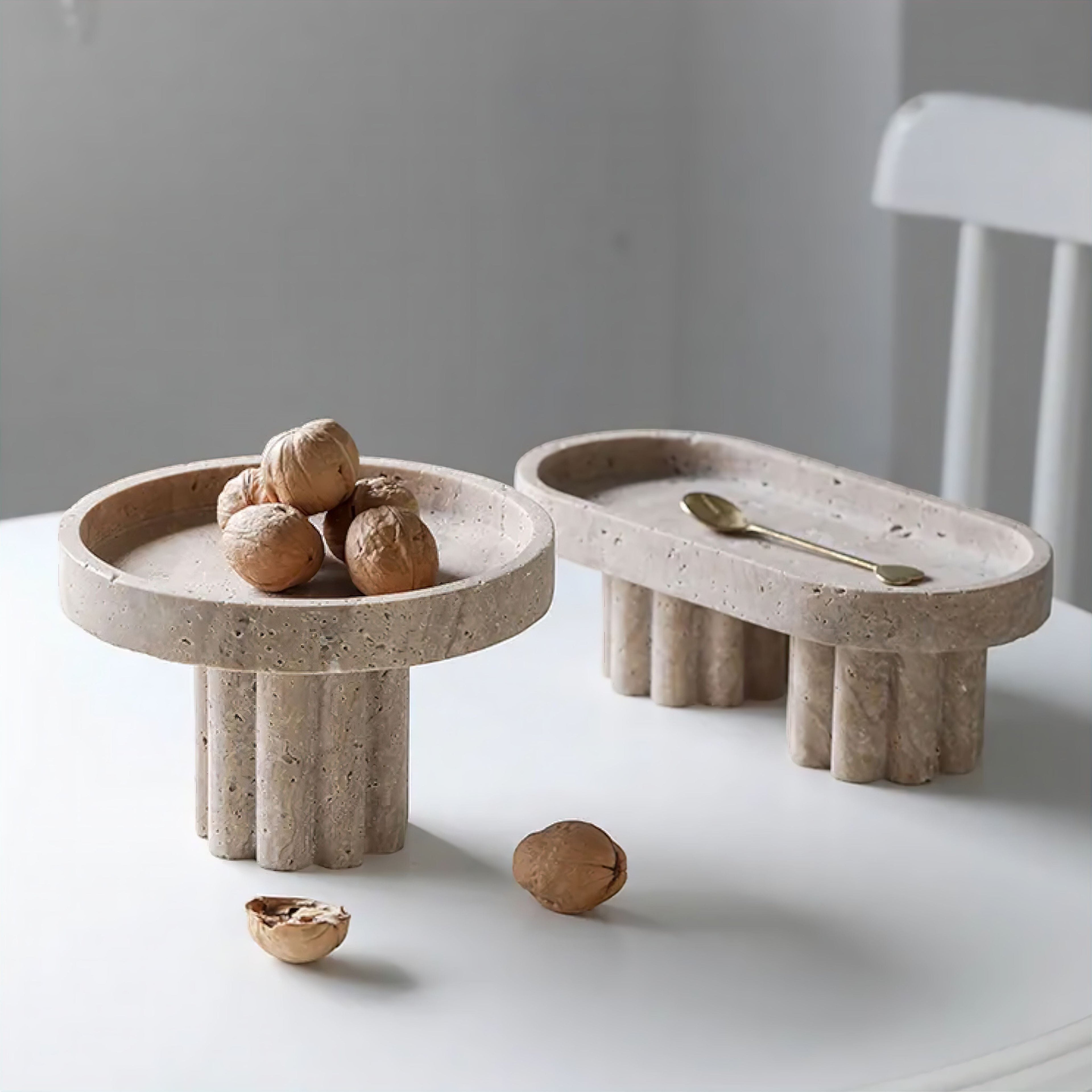 Decorative Tray in Elegant Travertine – Stylish Organizer for Home Decor 5