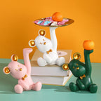 Decorative Tray with Bear Sculpture – Unique Centerpiece for Home Decor 2