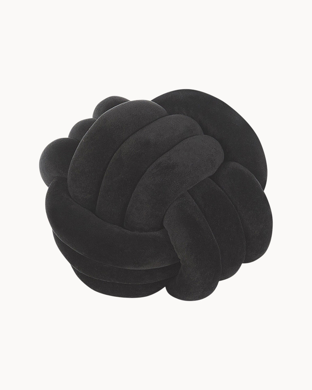 Decorative Velvet Knot Cushion – 20/30 cm in Mint Green, Light Grey & Black-Cushion-Black-20 x 20 cm-Unique Casa