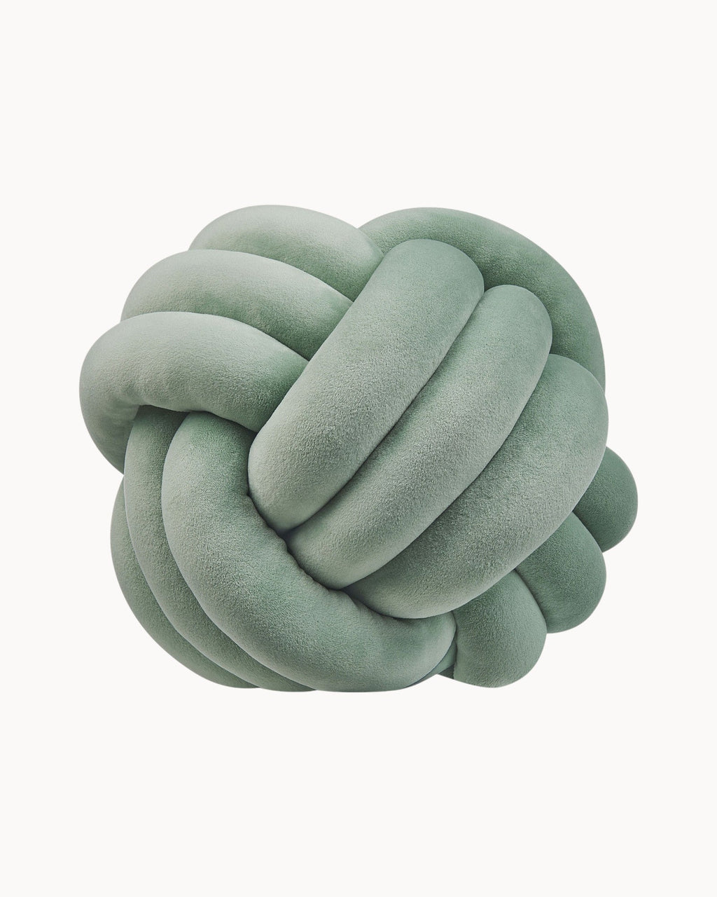 Decorative Velvet Knot Cushion – 20/30 cm in Mint Green, Light Grey & Black-Cushion-Mint Green-20 x 20 cm-Unique Casa