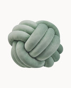 Decorative Velvet Knot Cushion – 20/30 cm in Mint Green, Light Grey & Black-Cushion-Mint Green-20 x 20 cm-Unique Casa