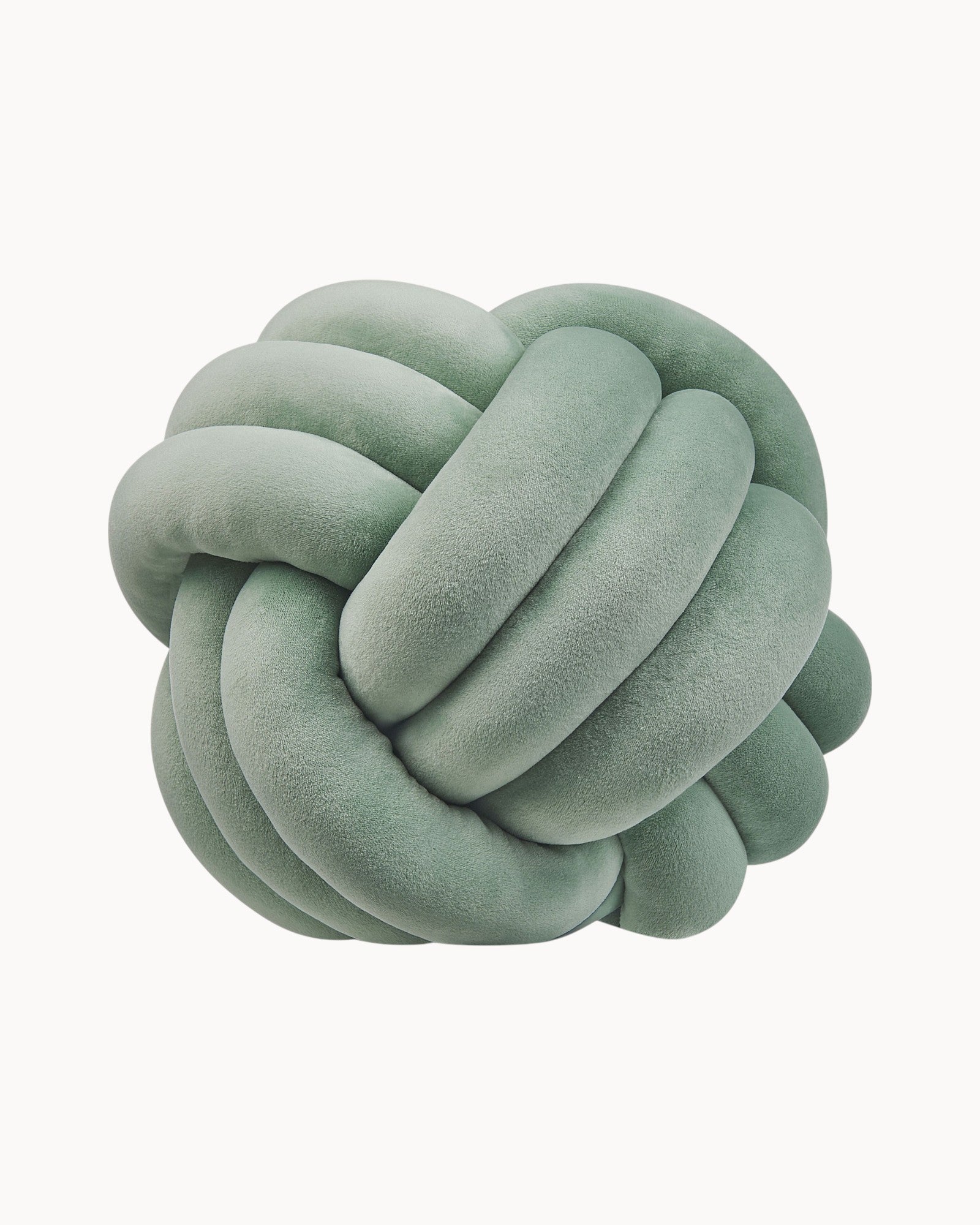 Decorative Velvet Knot Cushion – 20/30 cm in Mint Green, Light Grey & Black-Cushion-Mint Green-20 x 20 cm-Unique Casa