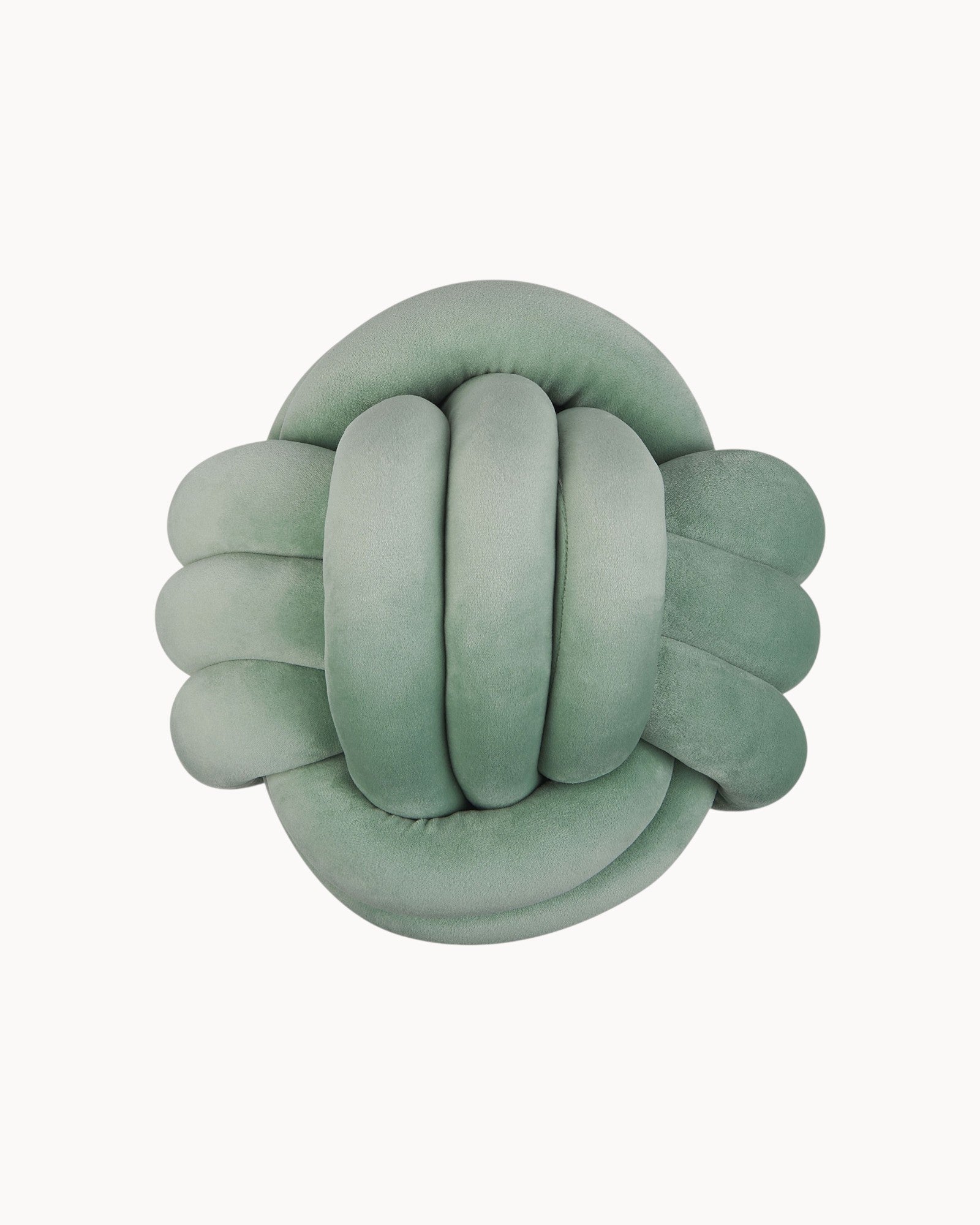 Decorative Velvet Knot Cushion – 20/30 cm in Mint Green, Light Grey & Black-Cushion-Unique Casa