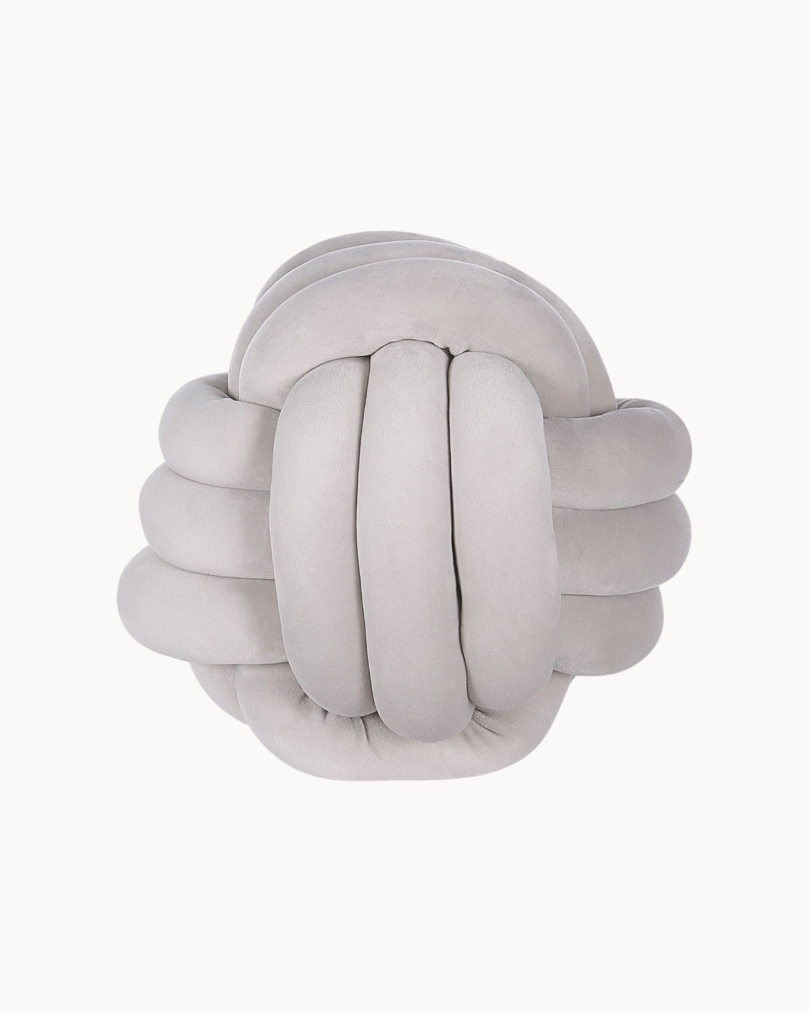 Decorative Velvet Knot Cushion – 20/30 cm in Mint Green, Light Grey & Black-Cushion-Unique Casa